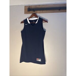 Nike Dri-Fit Women's Team Basketball Jersey Sleeveless Tank Shirt Blue Large